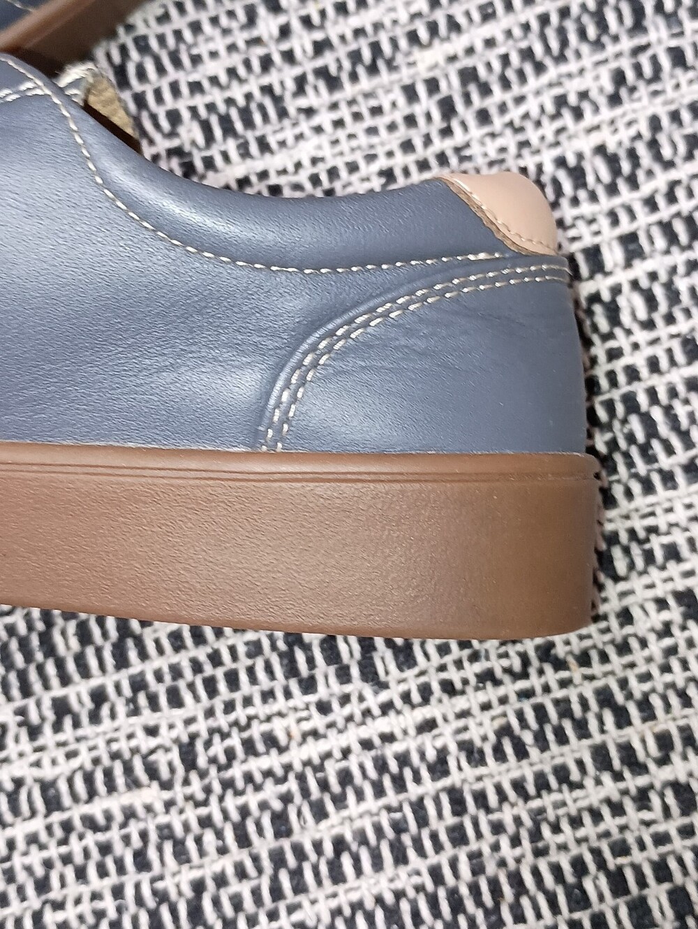 Spenco Malibu Lux Navy Slip-On Casual Sneakers with Tan Accents - Picture 9 of 10